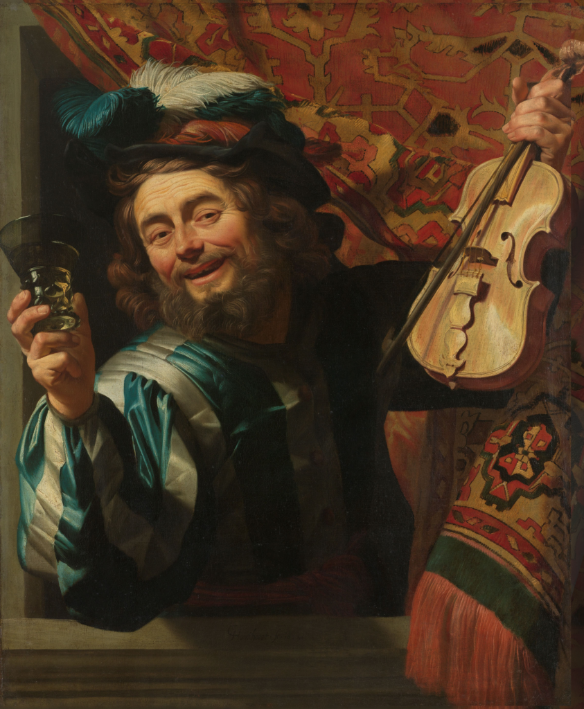 The Merry Fiddler, Gerard van Honthorst, 1623

source: https://www.rijksmuseum.nl/en/collection/SK-A-180