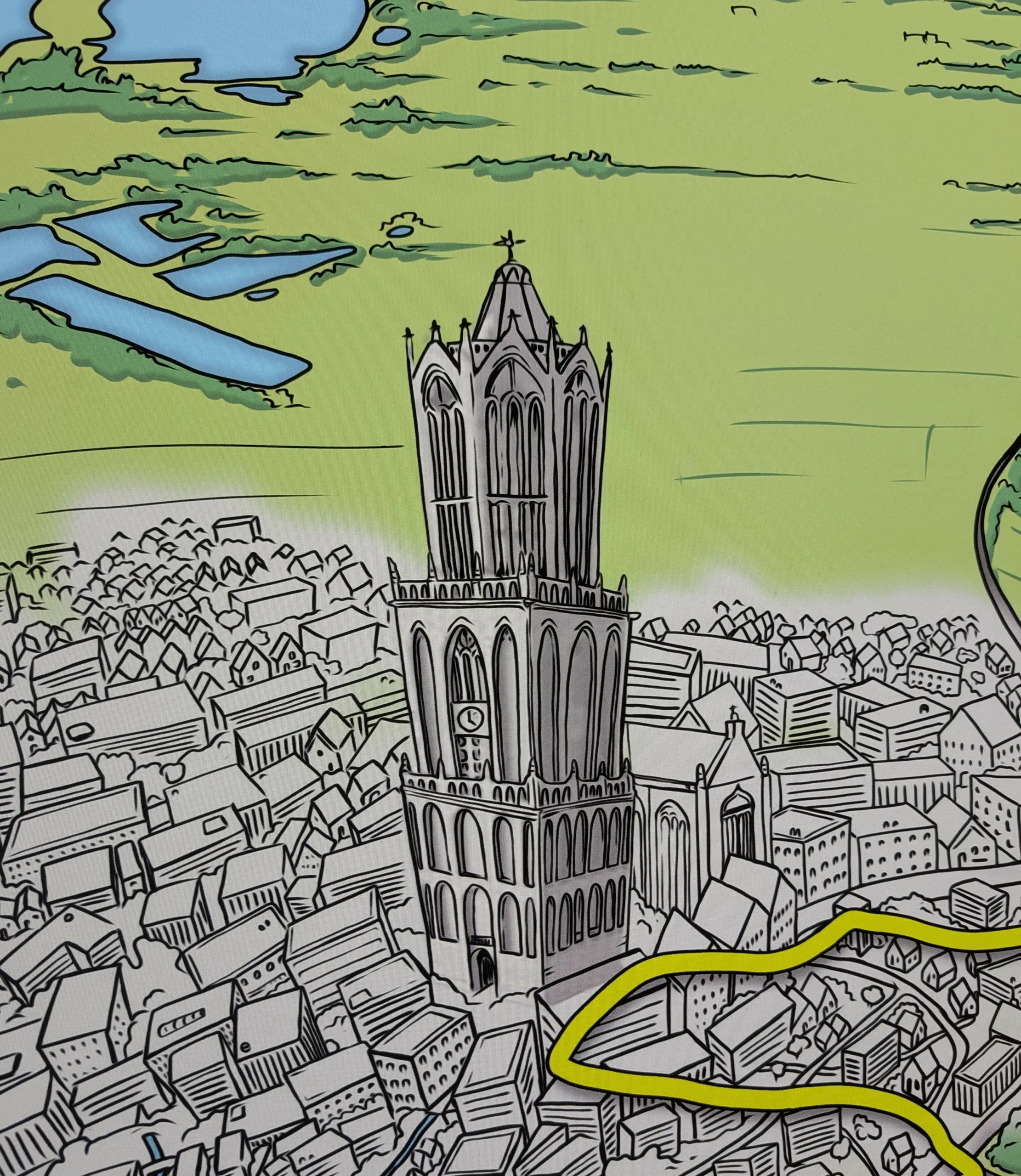 Domtoren Illustratie Kromme Rijn